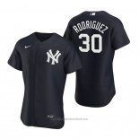 Maglia Baseball Uomo New York Yankees Joely Rodriguez Autentico Alternato Blu