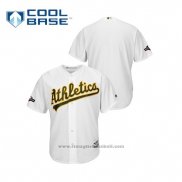 Maglia Baseball Uomo Oakland Athletics 2019 Postseason Cool Base Bianco