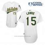 Maglia Baseball Uomo Oakland Athletics Brett Lawrie 15 Bianco Home Cool Base