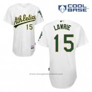 Maglia Baseball Uomo Oakland Athletics Brett Lawrie 15 Bianco Home Cool Base