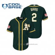 Maglia Baseball Uomo Oakland Athletics Khris Davis Cool Base Allenamento Primaverile 2019 Verde