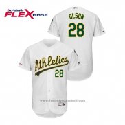 Maglia Baseball Uomo Oakland Athletics Matt Olson 150 Anniversario Autentico Flex Base Bianco