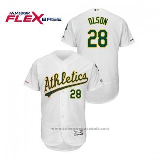 Maglia Baseball Uomo Oakland Athletics Matt Olson 150 Anniversario Autentico Flex Base Bianco