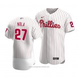 Maglia Baseball Uomo Philadelphia Phillies Aaron Nola Autentico Home Bianco