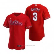 Maglia Baseball Uomo Philadelphia Phillies Bryce Harper Autentico Alternato 2020 Rosso