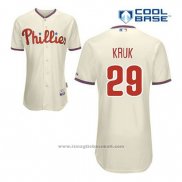 Maglia Baseball Uomo Philadelphia Phillies John Kruk 29 Crema Alternato Cool Base