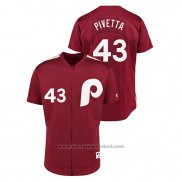 Maglia Baseball Uomo Philadelphia Phillies Nick Pivetta 1979 Saturday Night Special Autentico Rosso