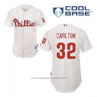 Maglia Baseball Uomo Philadelphia Phillies Steve Carlton 32 Bianco Home Cool Base