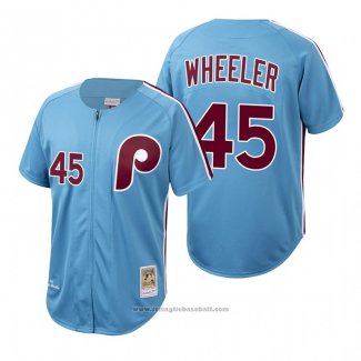 Maglia Baseball Uomo Philadelphia Phillies Zack Wheeler Autentico Cooperstown Collection Blu