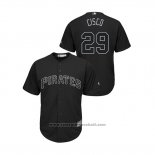 Maglia Baseball Uomo Pittsburgh Pirates Francisco Cervelli 2019 Players Weekend Replica Nero