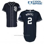 Maglia Baseball Uomo San Diego Padres Johnny Manziel 2 Blu Alternato Cool Base