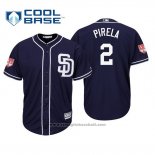 Maglia Baseball Uomo San Diego Padres Jose Pirela Cool Base Allenamento Primaverile 2019 Blu
