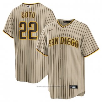 Maglia Baseball Uomo San Diego Padres Juan Soto Alternato Replica Marrone