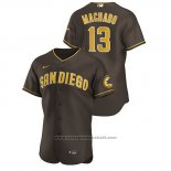 Maglia Baseball Uomo San Diego Padres Manny Machado Autentico 2020 Alternato Marrone