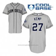 Maglia Baseball Uomo San Diego Padres Matt Kemp 27 Grigio Cool Base