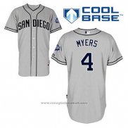 Maglia Baseball Uomo San Diego Padres Wil Myers 4 Grigio Cool Base