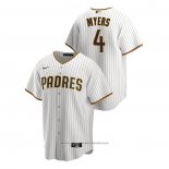 Maglia Baseball Uomo San Diego Padres Wil Myers Replica Home Bianco Marrone