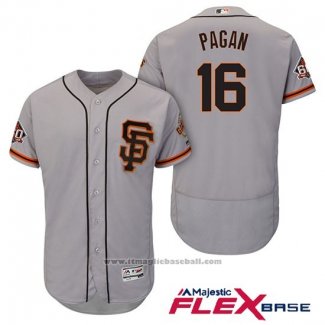 Maglia Baseball Uomo San Francisco Giants Angel Pagan Grigio Alternato Flex Base