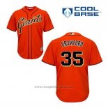 Maglia Baseball Uomo San Francisco Giants Brandon Crawford 35 Arancione Alternato Cool Base