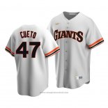 Maglia Baseball Uomo San Francisco Giants Johnny Cueto Cooperstown Collection Primera Bianco