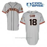 Maglia Baseball Uomo San Francisco Giants Matt Cain 18 Grigio Cool Base