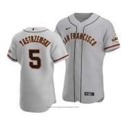 Maglia Baseball Uomo San Francisco Giants Mike Yastrzemski Autentico Road Grigio