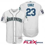 Maglia Baseball Uomo Seattle Mariners 23 Nelson Cruz Bianco 2017 Flex Base