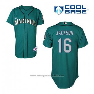 Maglia Baseball Uomo Seattle Mariners Austin Jackson 16 Verde Alternato Cool Base