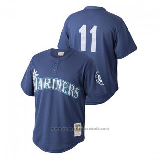 Maglia Baseball Uomo Seattle Mariners Edgar Martinez Cooperstown Collection Mesh Batting Practice Blu