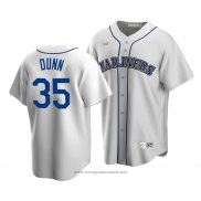 Maglia Baseball Uomo Seattle Mariners Justin Dunn Cooperstown Collection Primera Bianco