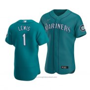 Maglia Baseball Uomo Seattle Mariners Kyle Lewis Autentico Alternato Verde