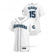 Maglia Baseball Uomo Seattle Mariners Kyle Seager Autentico 2020 Primera Bianco