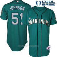 Maglia Baseball Uomo Seattle Mariners Randy Johnson Collection Verde Cool Base Giocatore