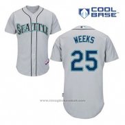 Maglia Baseball Uomo Seattle Mariners Rickie Weeks 25 Grigio Cool Base