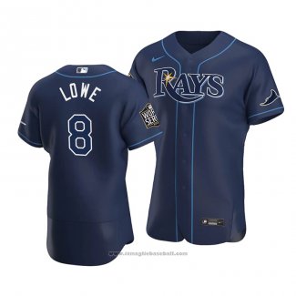 Maglia Baseball Uomo Tampa Bay Rays Brandon Lowe Autentico Alternato 2020 Blu