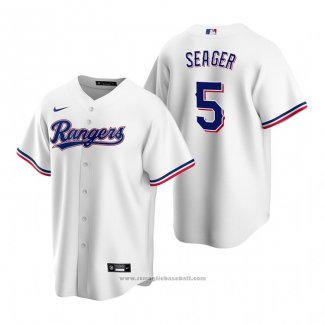 Maglia Baseball Uomo Texas Rangers Corey Seager Replica Home Bianco