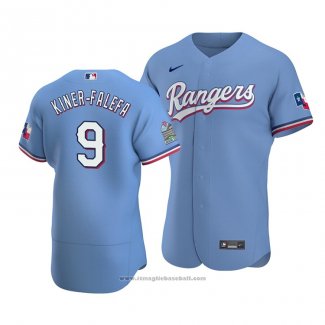 Maglia Baseball Uomo Texas Rangers Isiah Kiner Falefa Autentico Alternato Blu