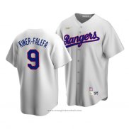 Maglia Baseball Uomo Texas Rangers Isiah Kiner Falefa Cooperstown Collection Primera Bianco