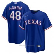 Maglia Baseball Uomo Texas Rangers Jacob Degrom Away Replica Blu
