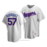 Maglia Baseball Uomo Texas Rangers Joely Rodriguez Cooperstown Collection Primera Bianco