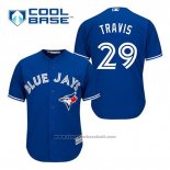 Maglia Baseball Uomo Toronto Blue Jays Devon Travis 29 Blu Alternato Cool Base