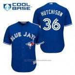 Maglia Baseball Uomo Toronto Blue Jays Drew Hutchison 36 Blu Alternato Cool Base