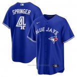 Maglia Baseball Uomo Toronto Blue Jays George Springer Alternato Replica Blu