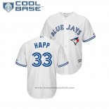 Maglia Baseball Uomo Toronto Blue Jays J.a. Happ Cool Base Home Bianco