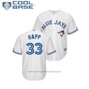 Maglia Baseball Uomo Toronto Blue Jays J.a. Happ Cool Base Home Bianco
