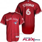 Maglia Baseball Uomo Toronto Blue Jays Marcus Stroman Autentico Collection Rosso Flex Base