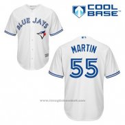 Maglia Baseball Uomo Toronto Blue Jays Russell Martin 55 Bianco Home Cool Base