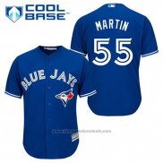 Maglia Baseball Uomo Toronto Blue Jays Russell Martin 55 Blu Alternato Cool Base