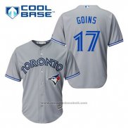 Maglia Baseball Uomo Toronto Blue Jays Ryan Goins 17 Grigio Cool Base