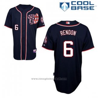 Maglia Baseball Uomo Washington Nationals Anthony Rendon 6 Blu Alternato Cool Base